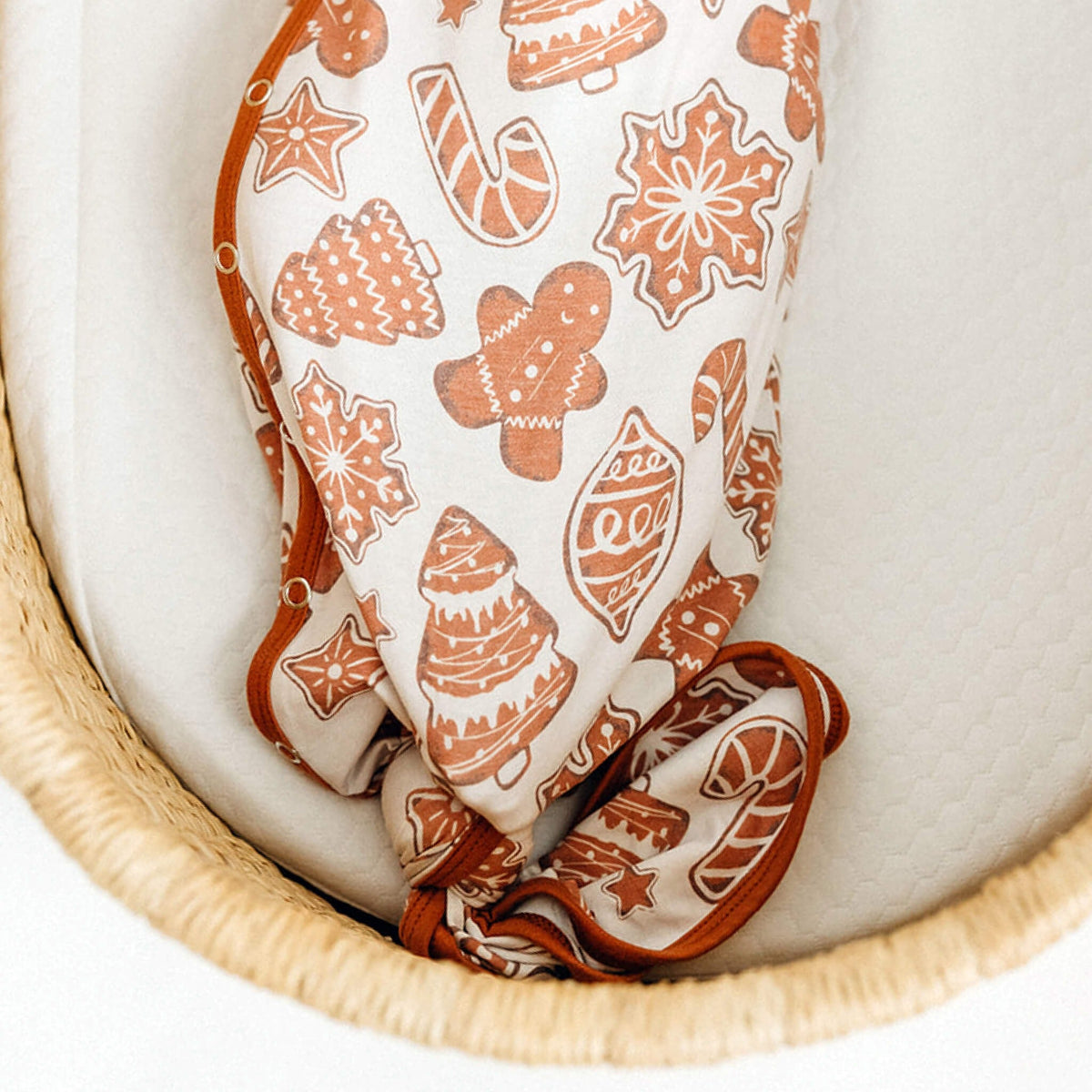 Newborn Knotted Gown - Gingerbread