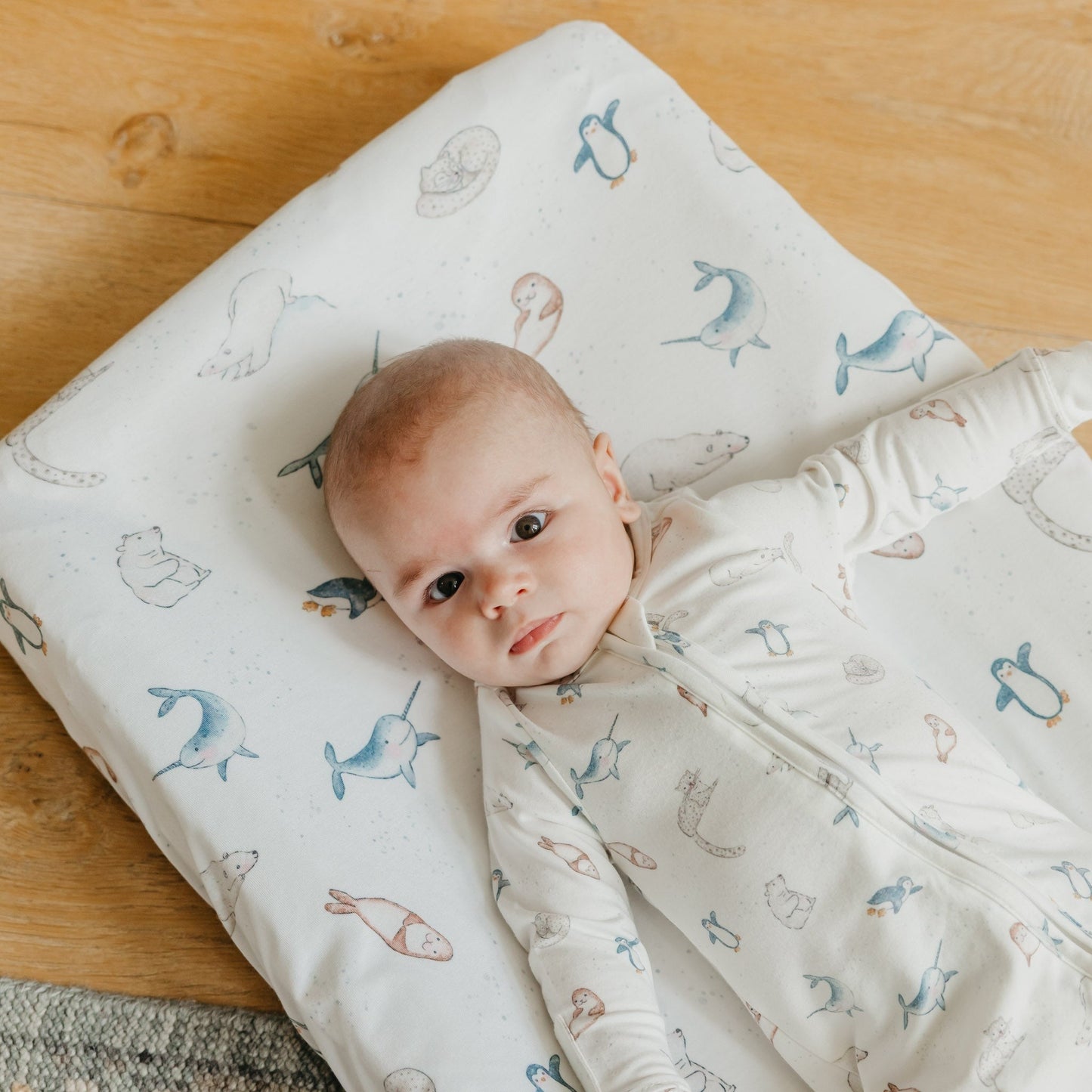 Premium Knit Diaper Changing Pad Cover - Arctic Wonder
