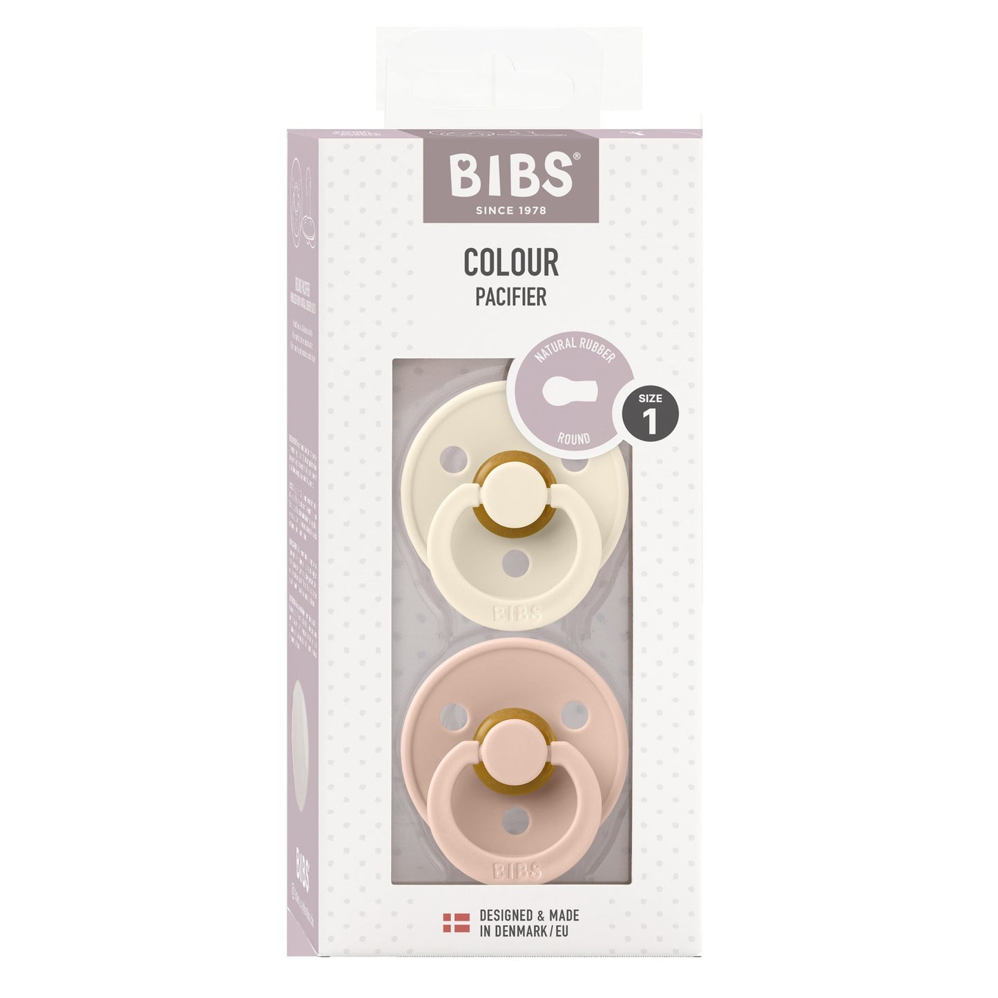 BIBS Colour 2 PACK Latex Ivory/Blush