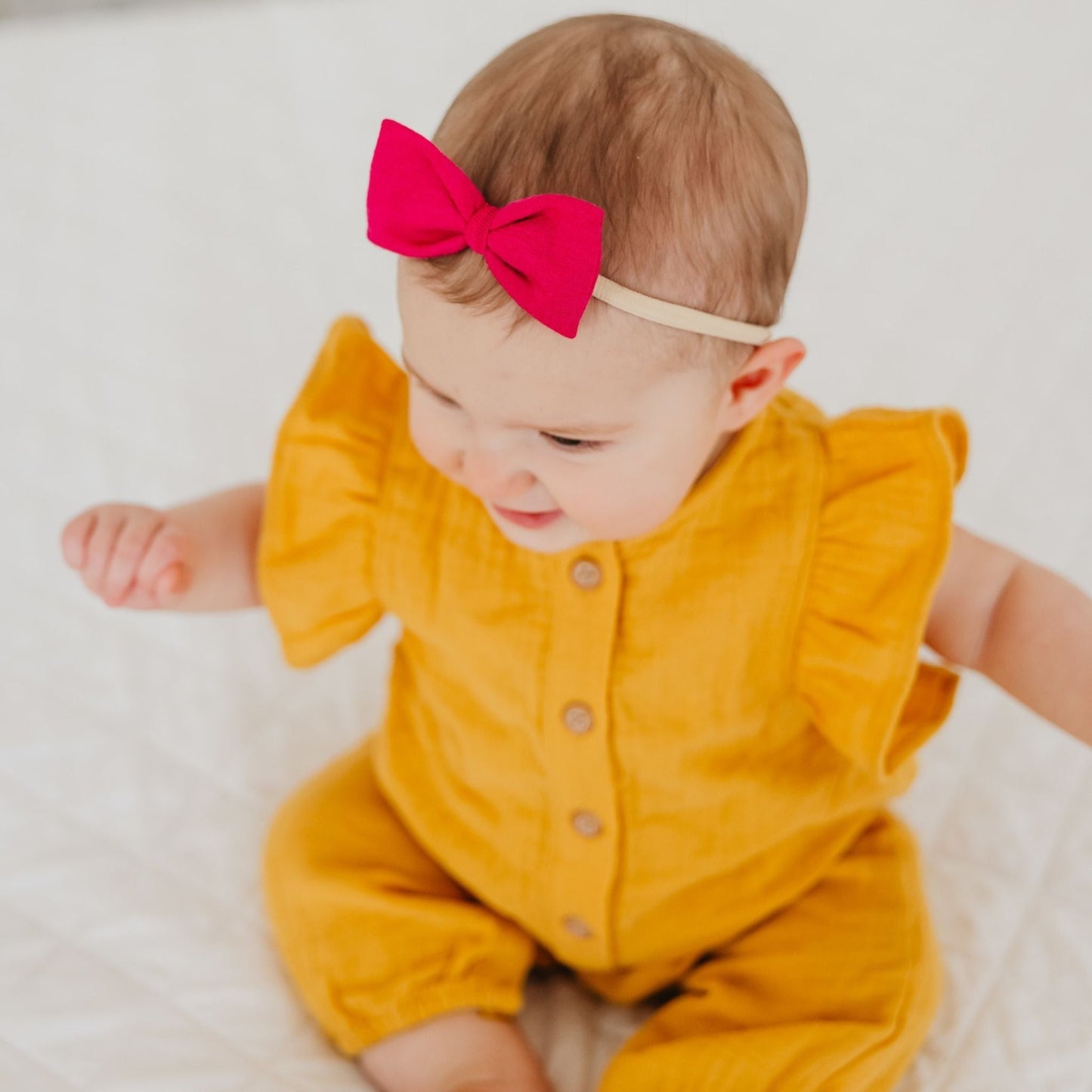 Bowtie Baby Bow - Raspberry