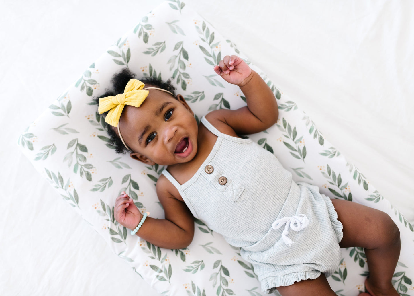 Premium Knit Diaper Changing Pad Cover - Fern