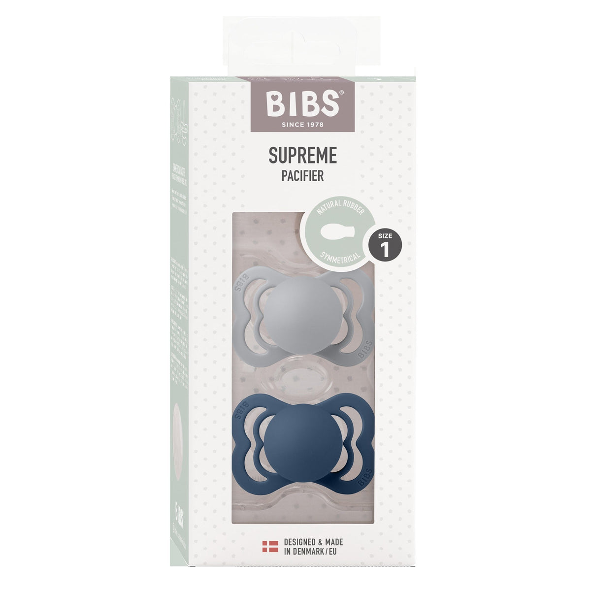 BIBS Supreme 2 PACK - Cloud/Steel Blue