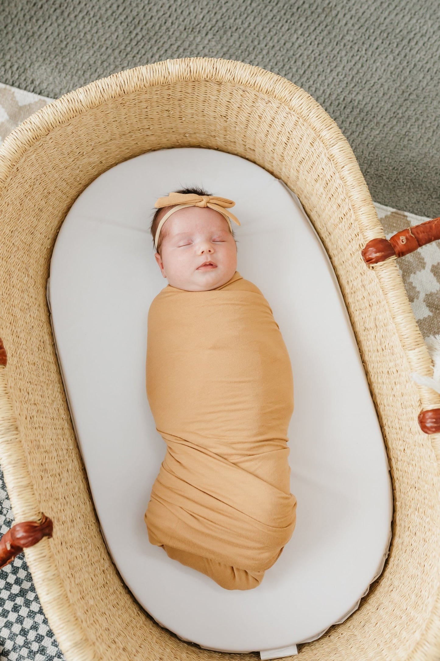 Ribbon Baby Bow - Dune