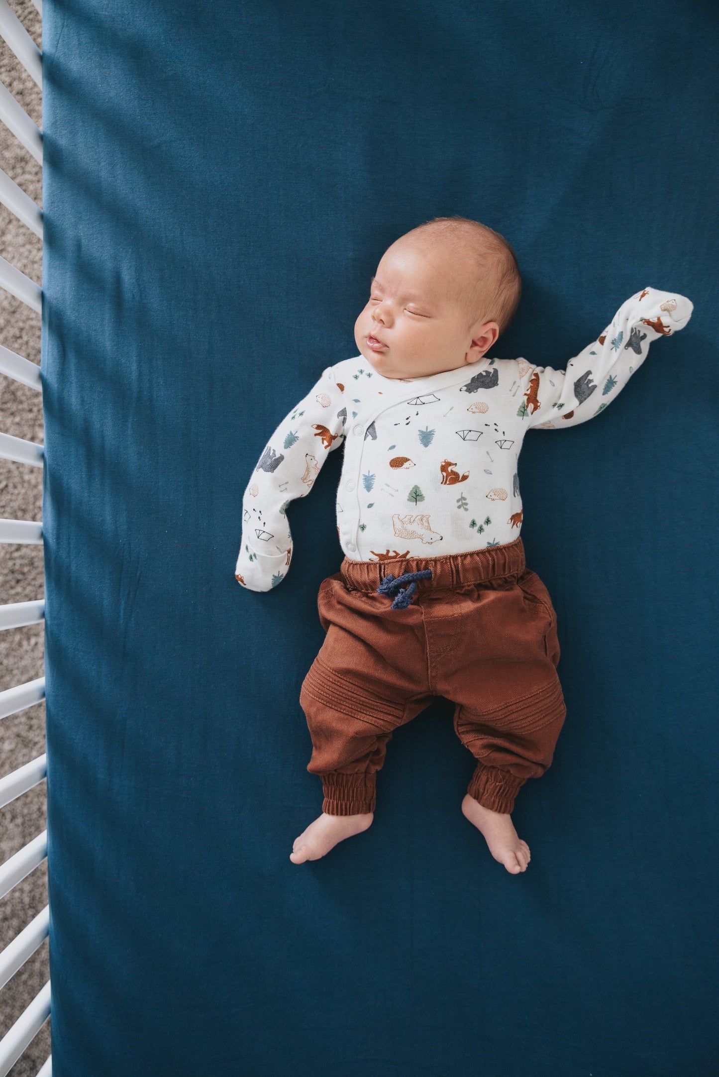 Premium Knit Fitted Crib Sheet - River