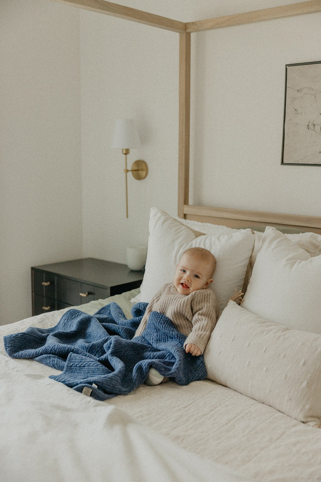 Sweater Blanket- Navy