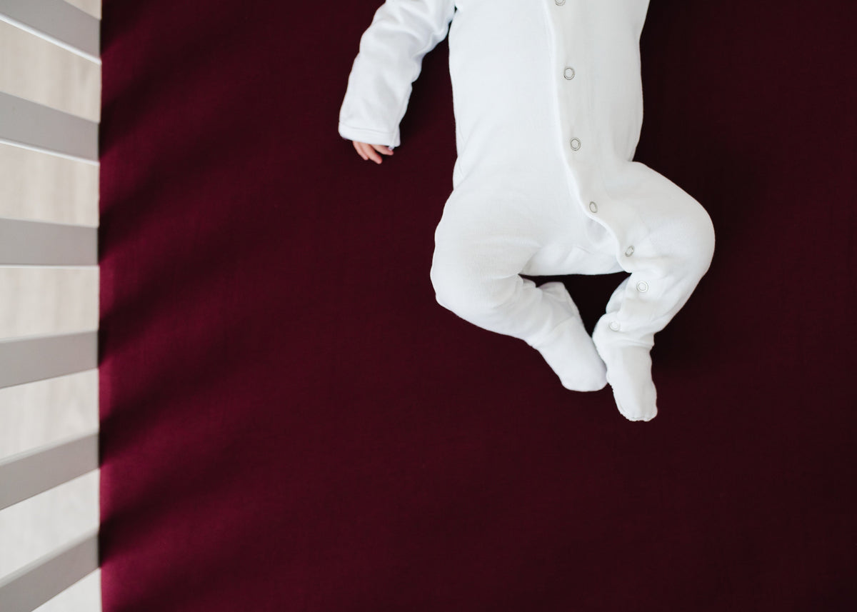 Premium Knit Fitted Crib Sheet - Ruby