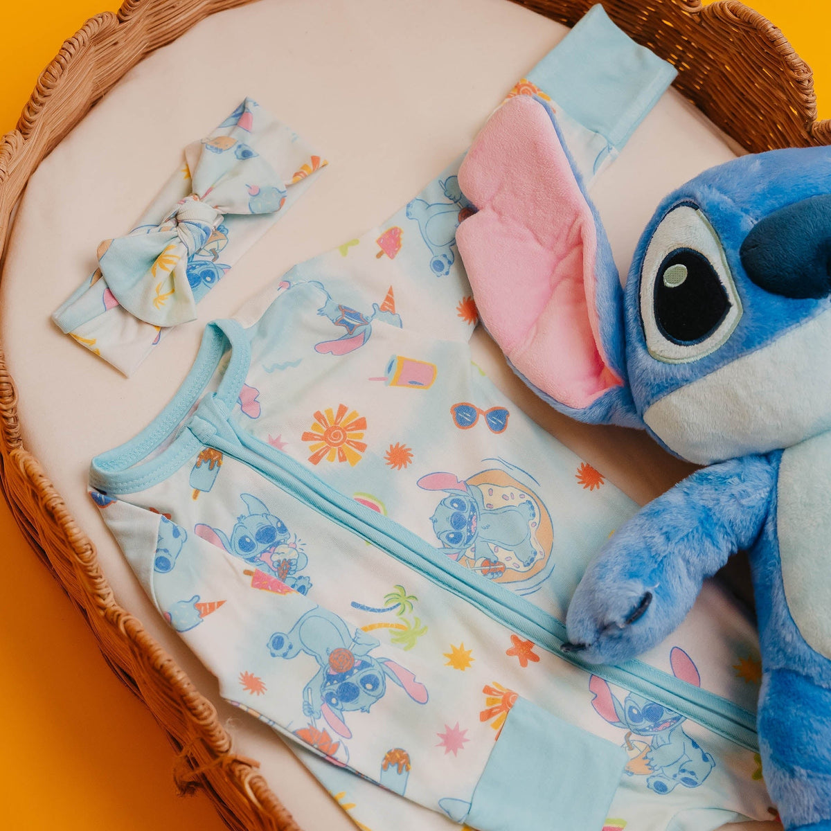 Convertible Zip-Up Footie - Disney Stitch Dreamsicles