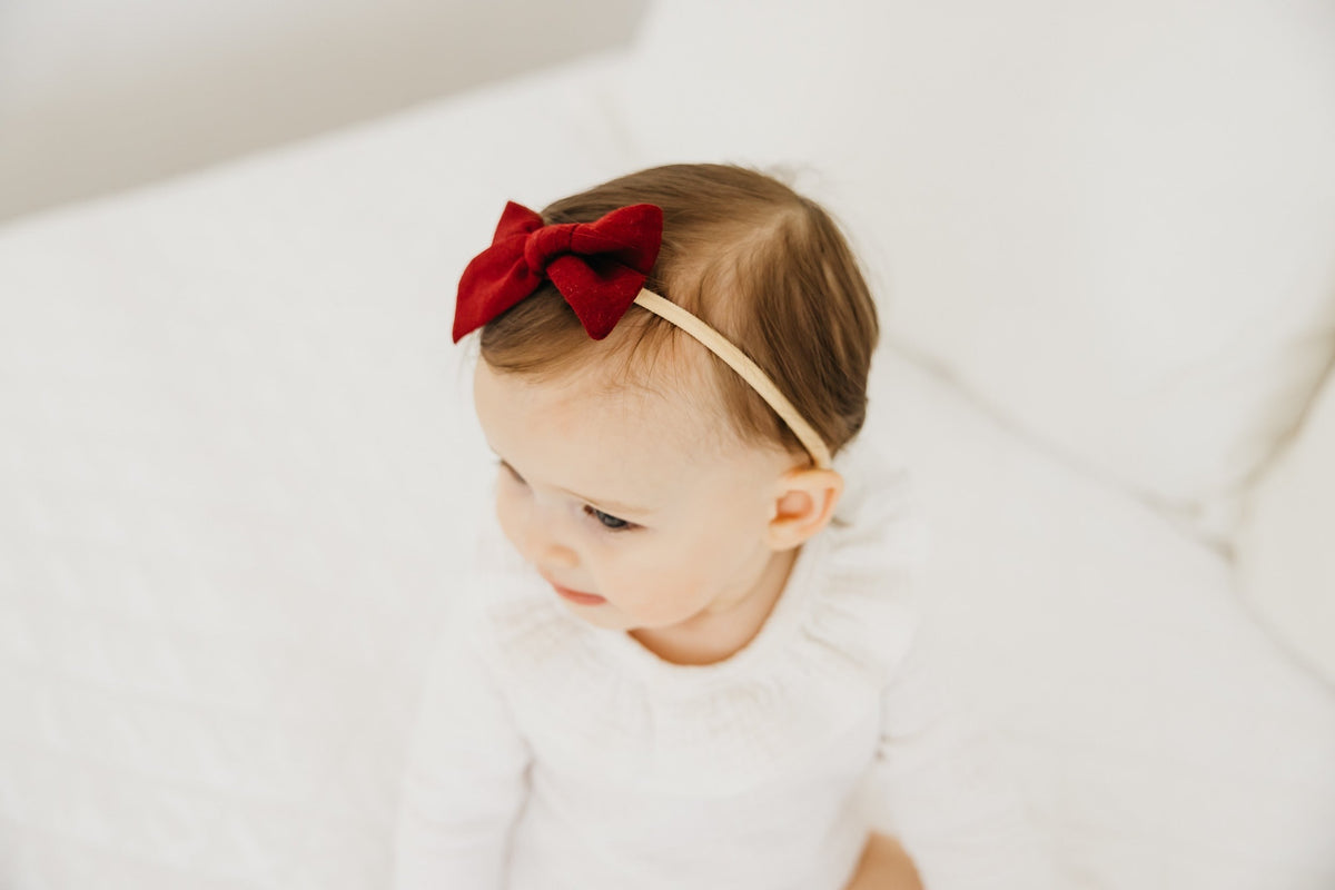 Classic Baby Bow - Ruby
