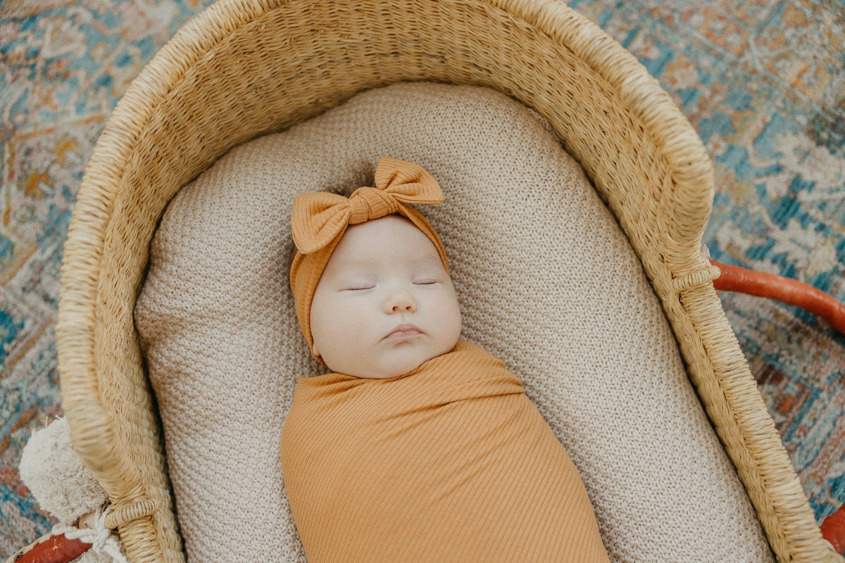 Rib Knit Swaddle Blanket - Dolce