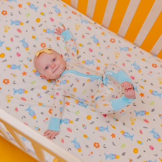 Premium Knit Fitted Crib Sheet - Disney Scrump Dreamsicles