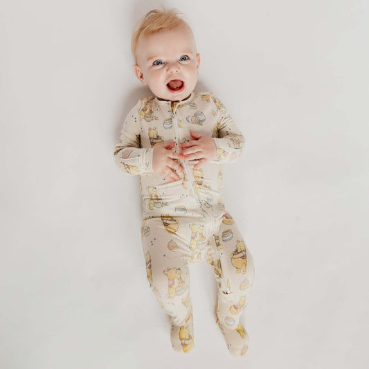 Zip-Up Footie Pajama - Hunny