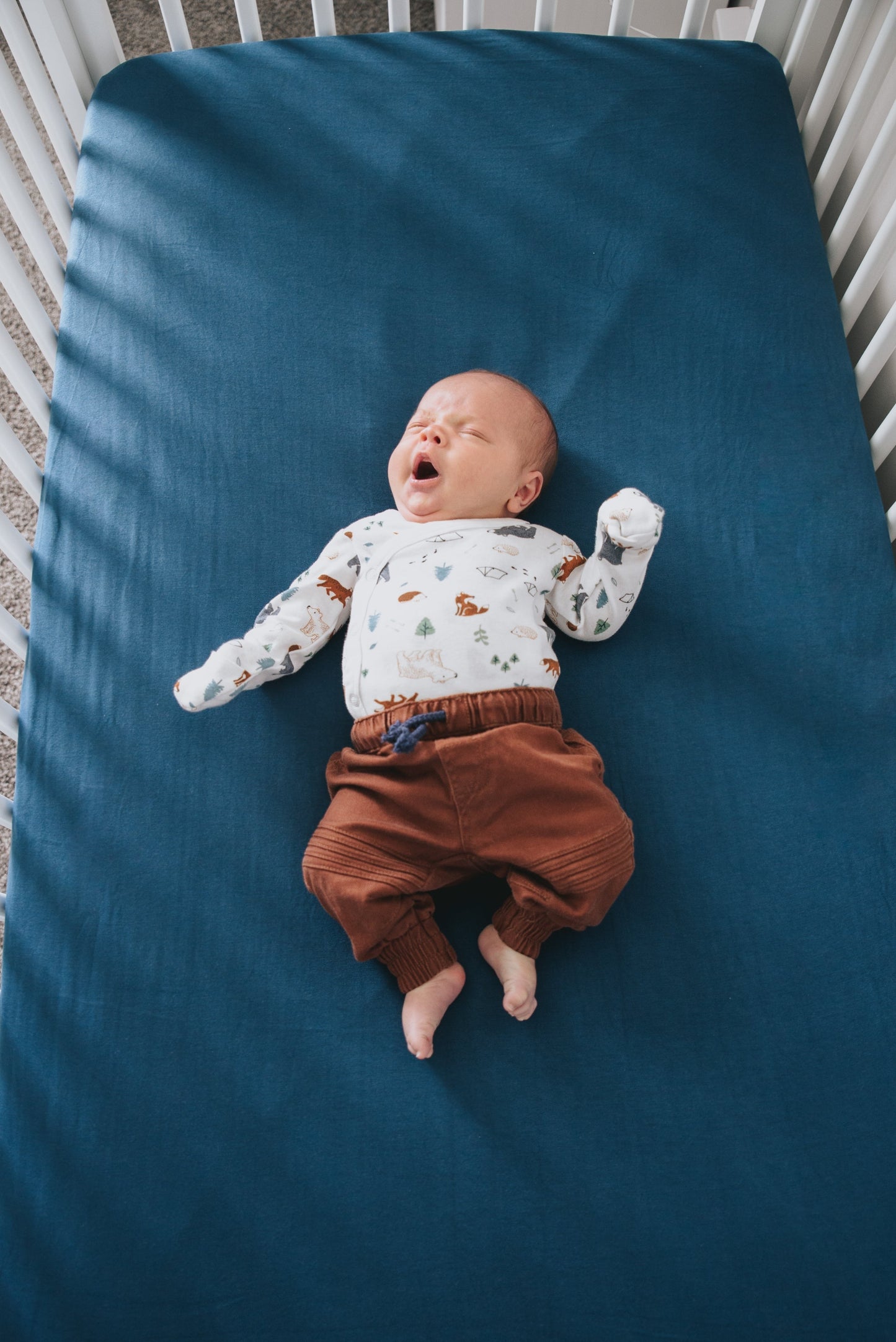 Premium Knit Fitted Crib Sheet - River