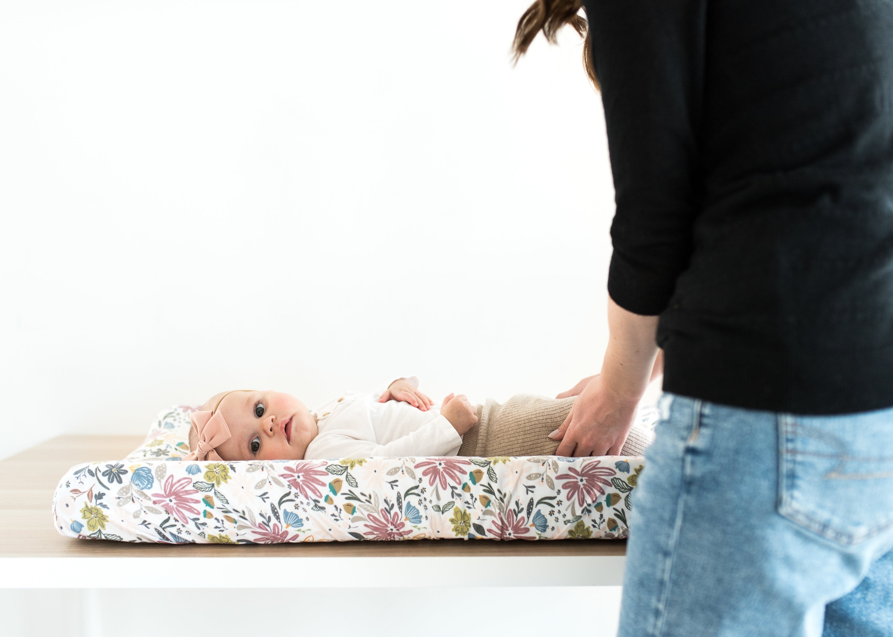 Premium Knit Diaper Changing Pad Cover - Olive