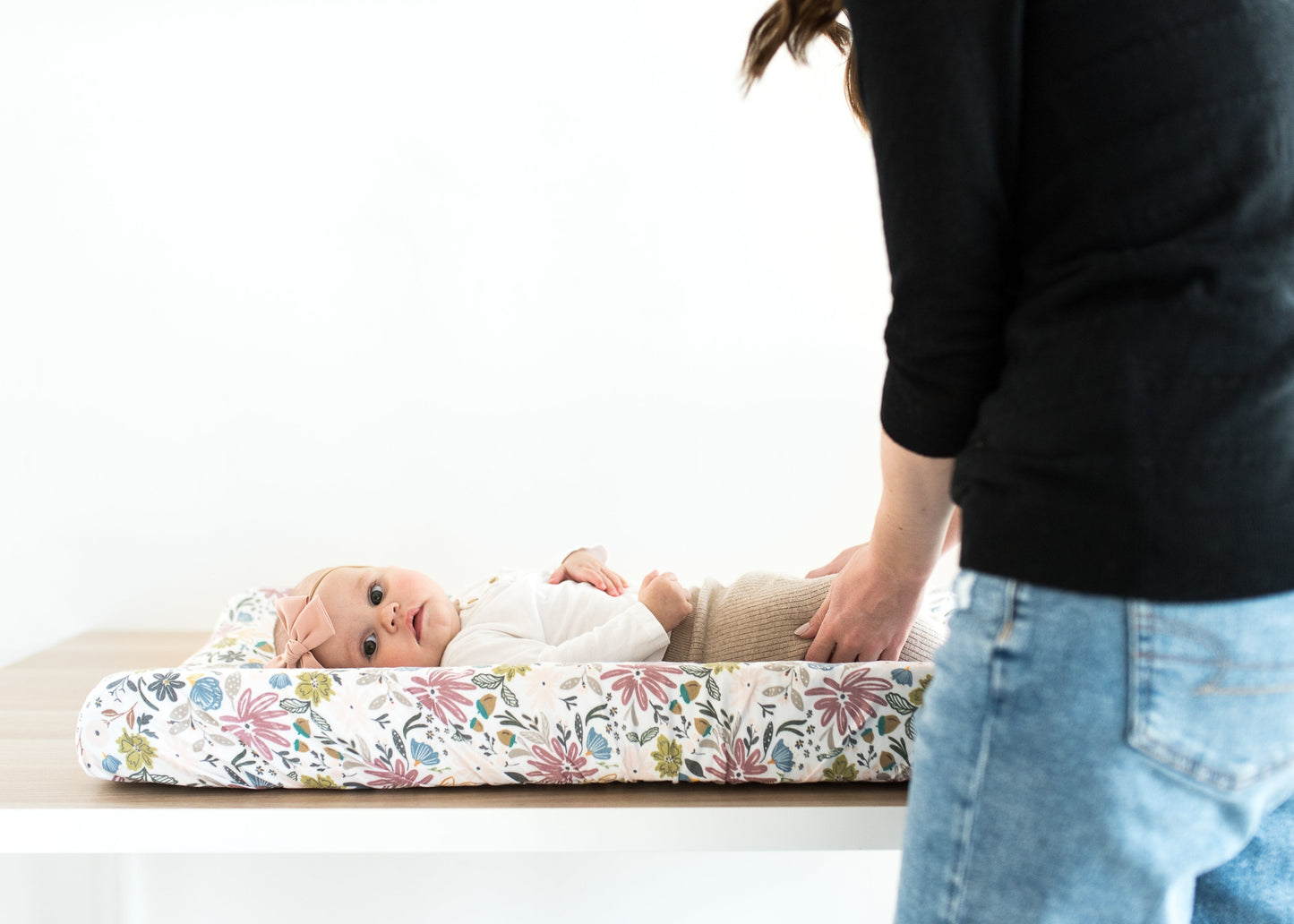 Premium Knit Diaper Changing Pad Cover - Olive