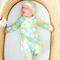 Newborn Knotted Gown - Lemon