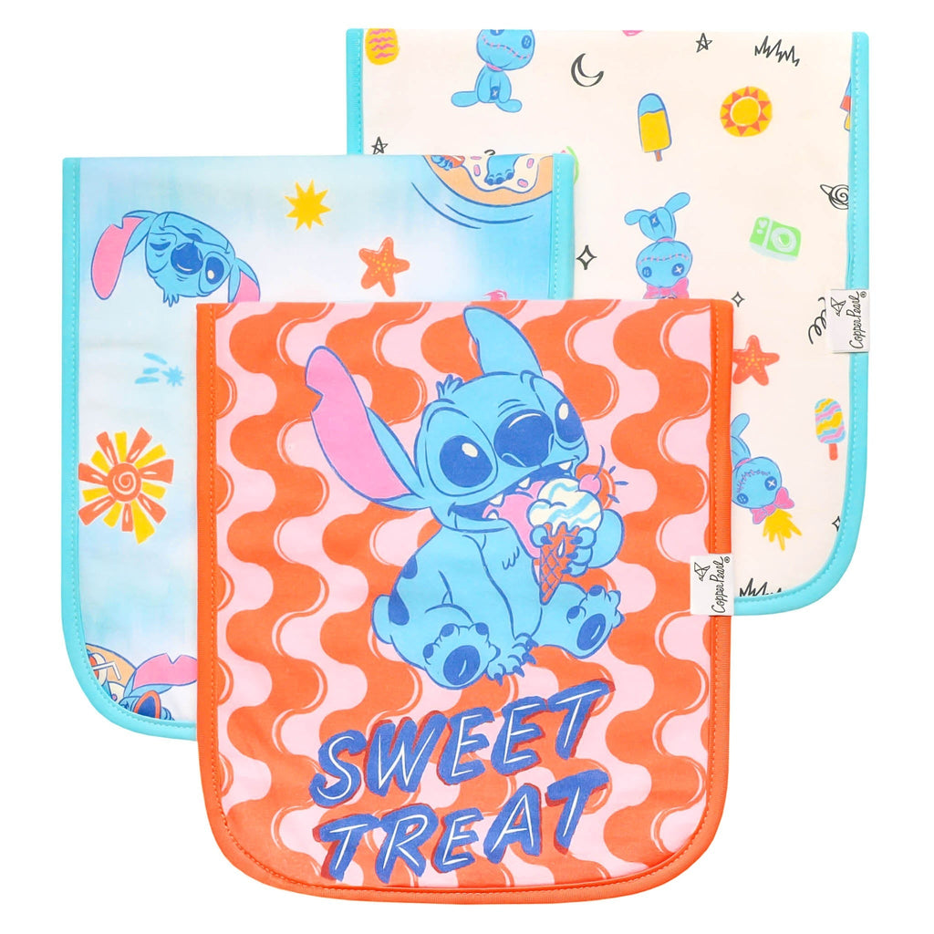 3 Pack Premium Burp Cloths - Disney Stitch Dreamsicles