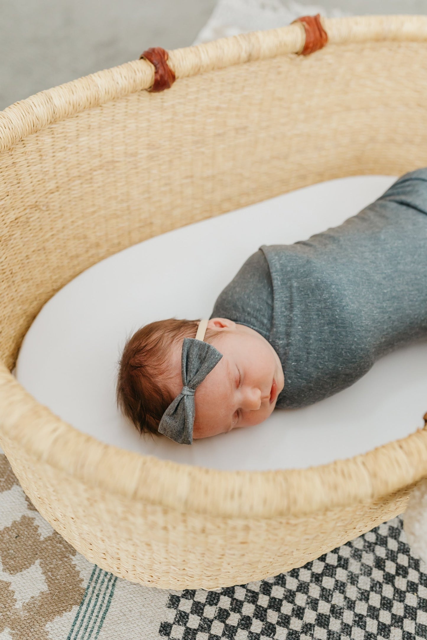 Bowtie Baby Bow - Slate