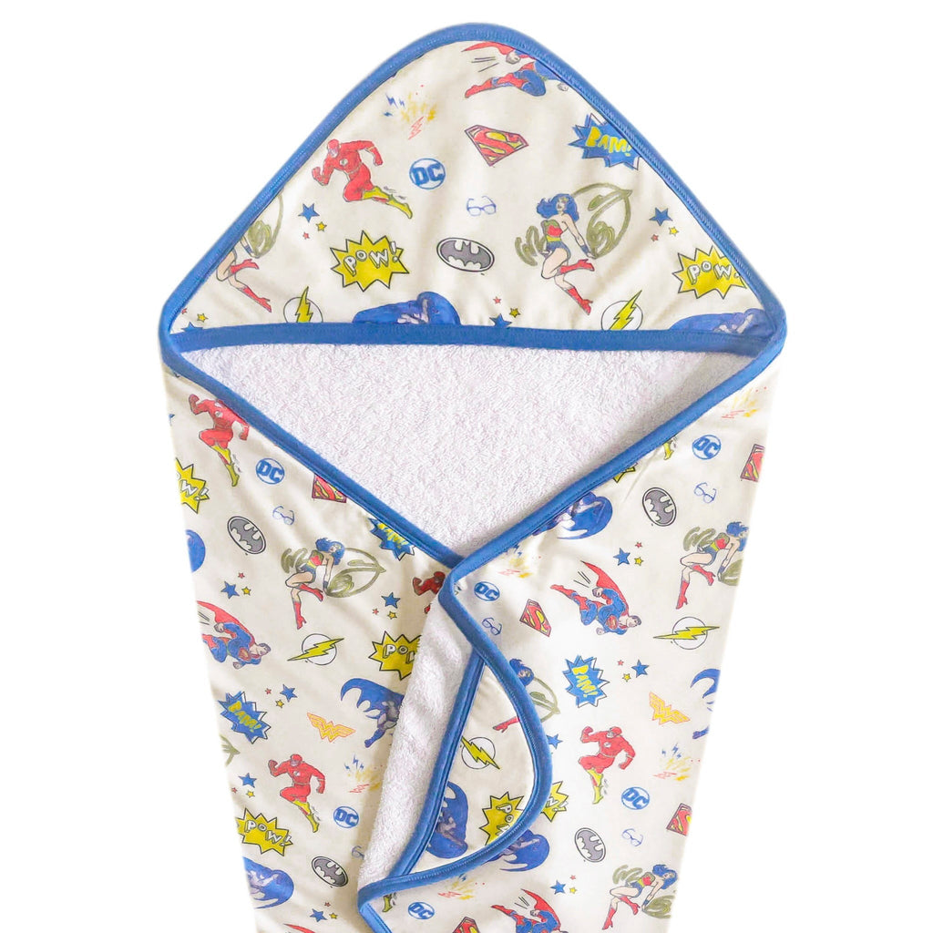 Premium Baby Knit Hooded Towel - Justice League
