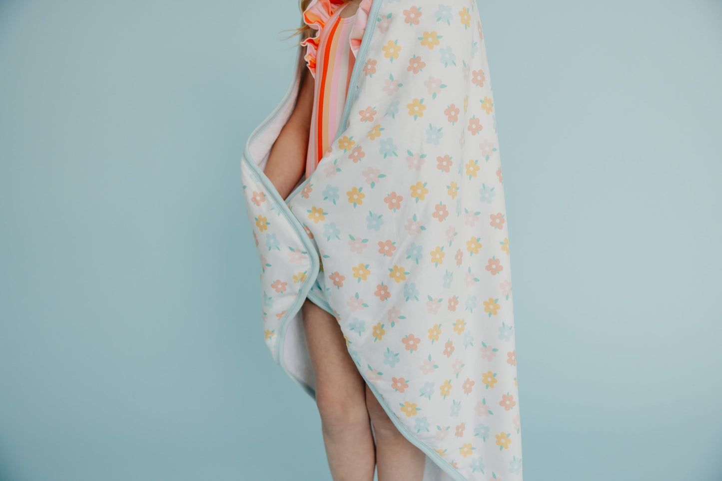 Premium Baby Knit Hooded Towel - Daisy