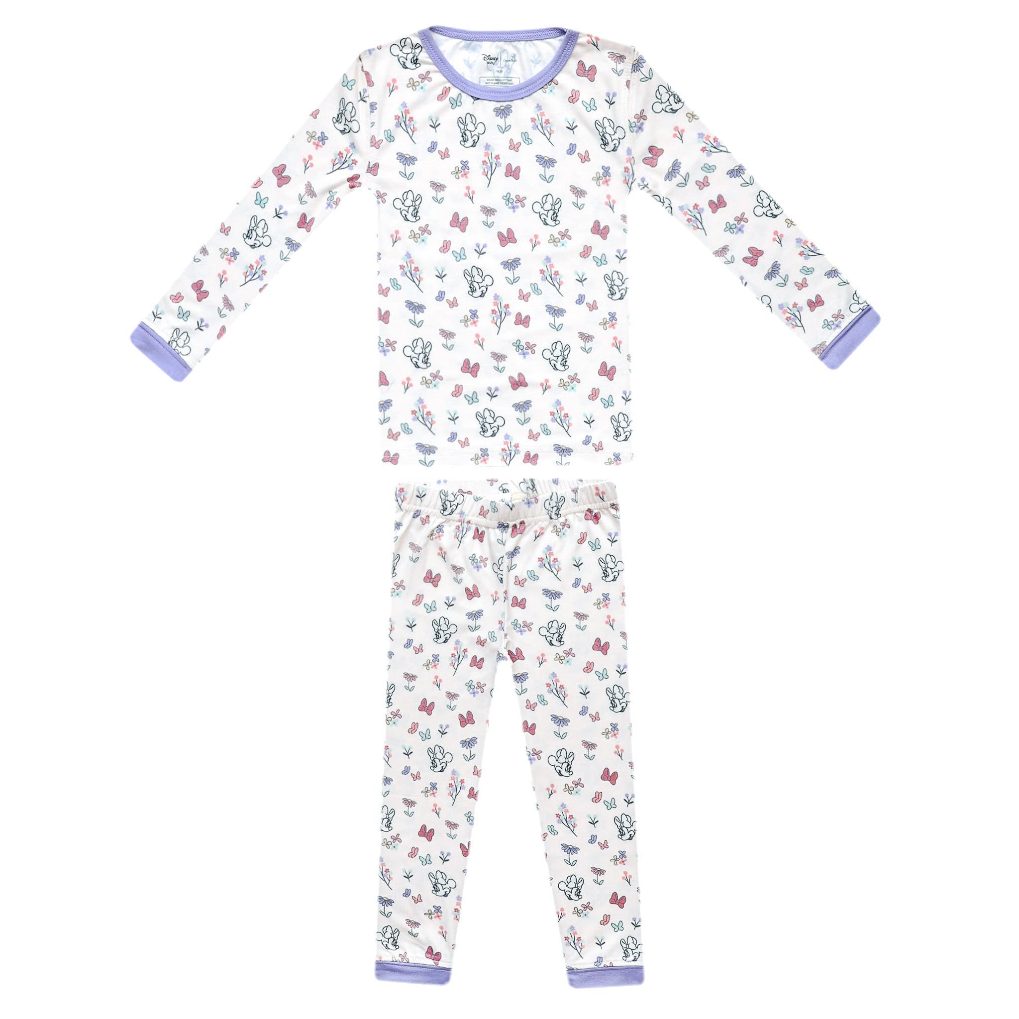 2pc Long Sleeve Pajama Set - Minnie Mouse's Bowquet