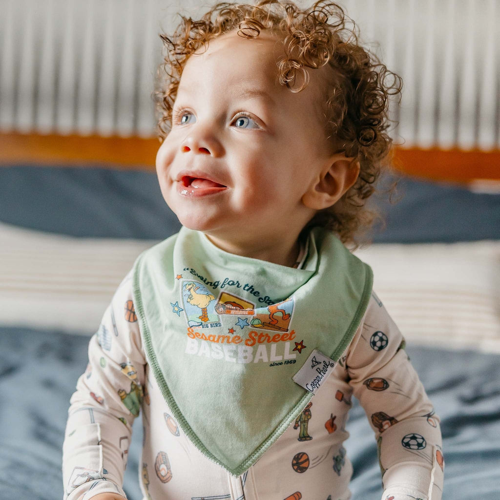 4 Pack Baby Bandana Bibs - Sesame Street Varsity Friends
