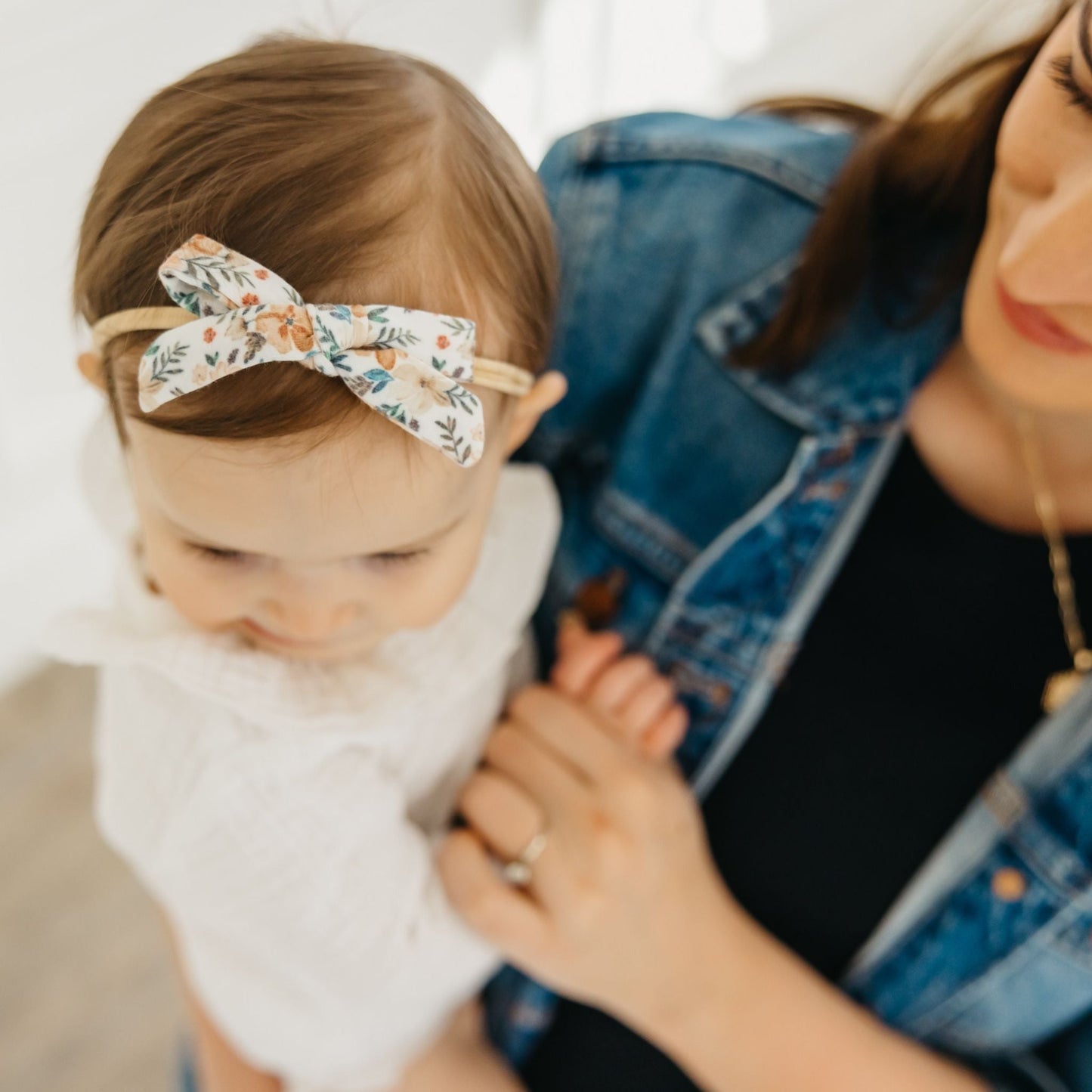 Ribbon Baby Bow - Autumn