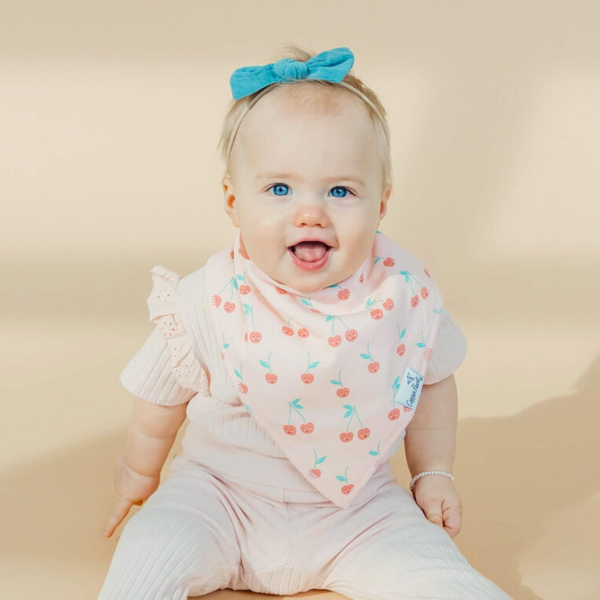 4 Pack Baby Bandana Bibs - Cheery