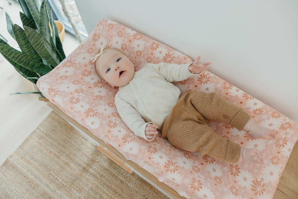 Premium Knit Diaper Changing Pad Cover - Penny