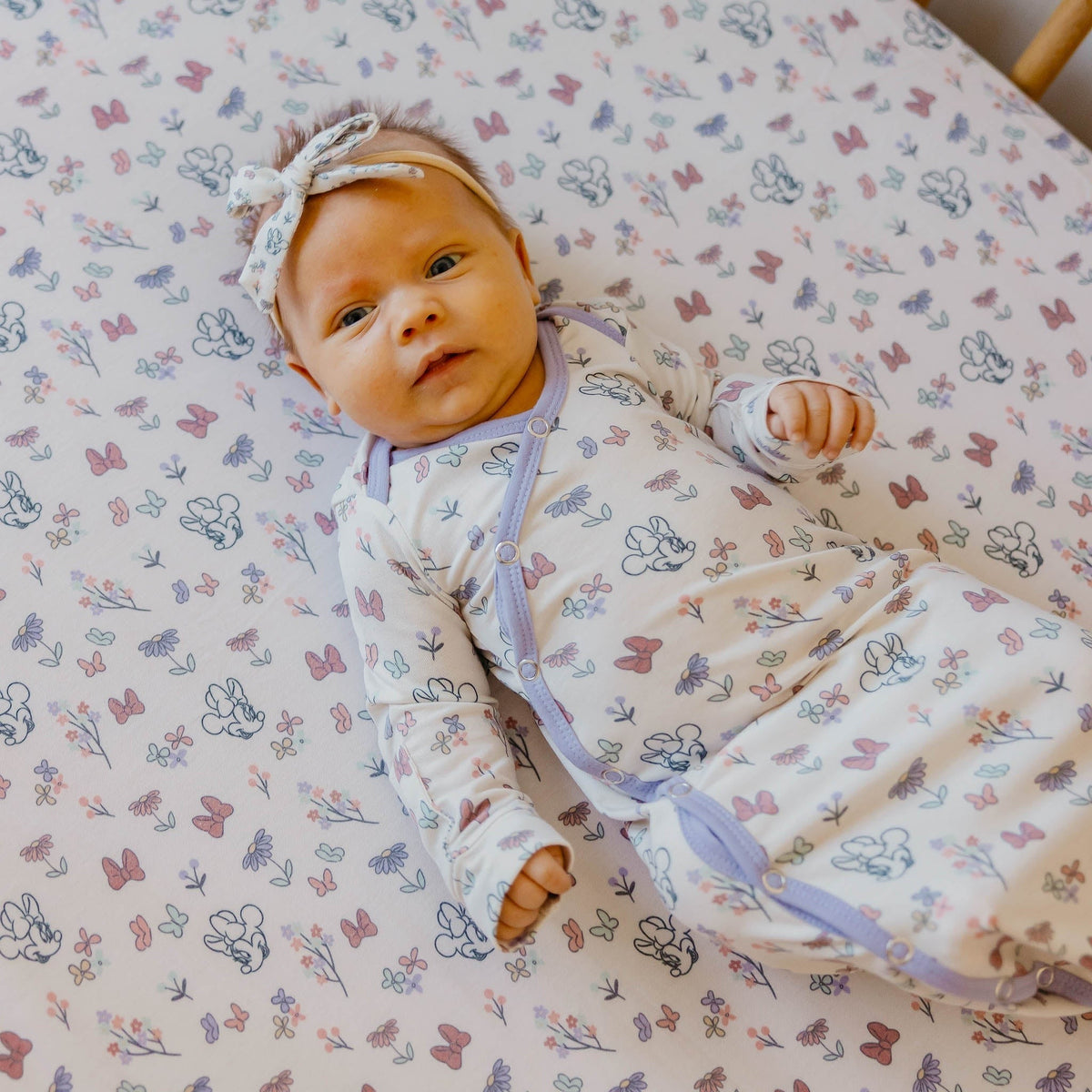 Newborn Knotted Gown - Minnie Mouse's Bowquet
