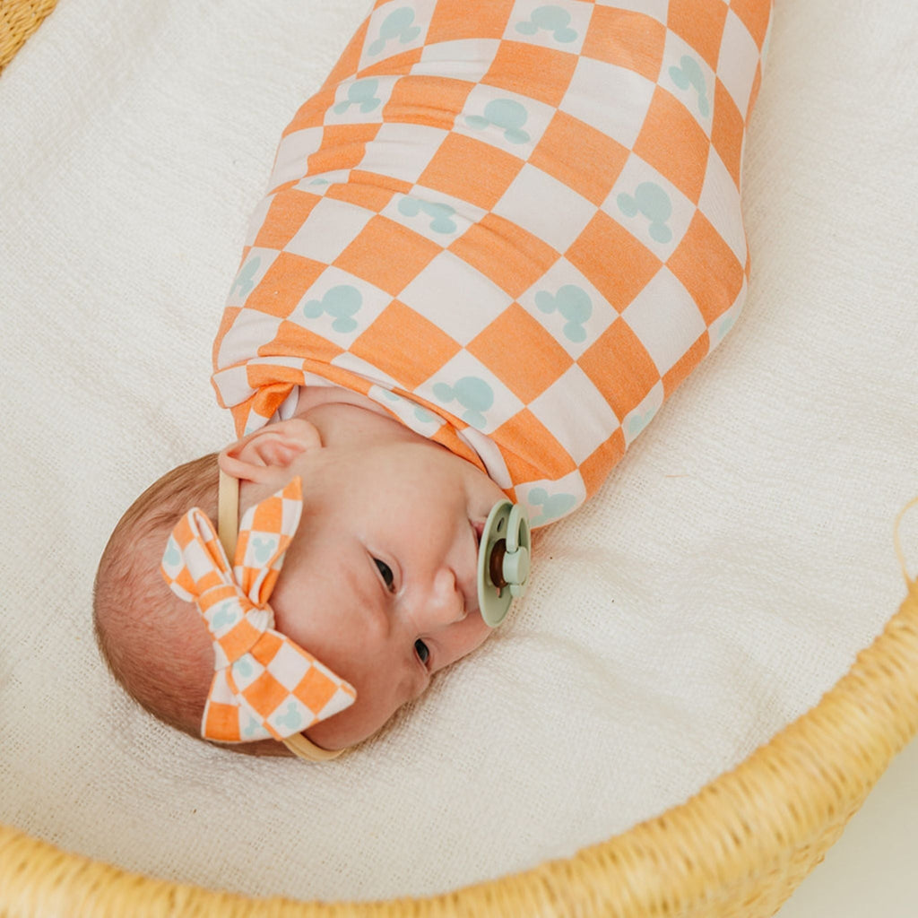 Classic Baby Bow - Mickey Mouse Check