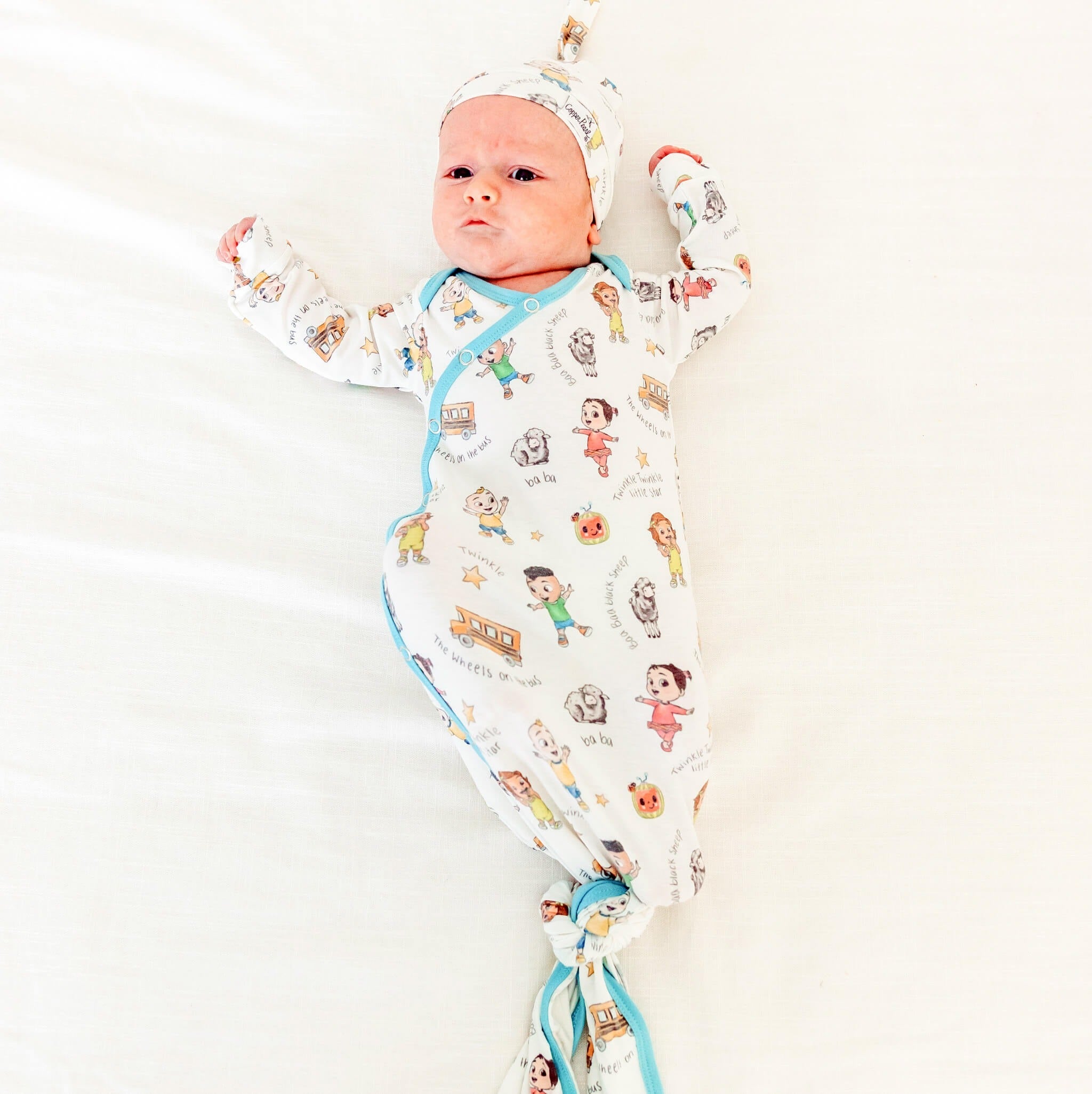 Newborn Knotted Gown - CoComelon Friends