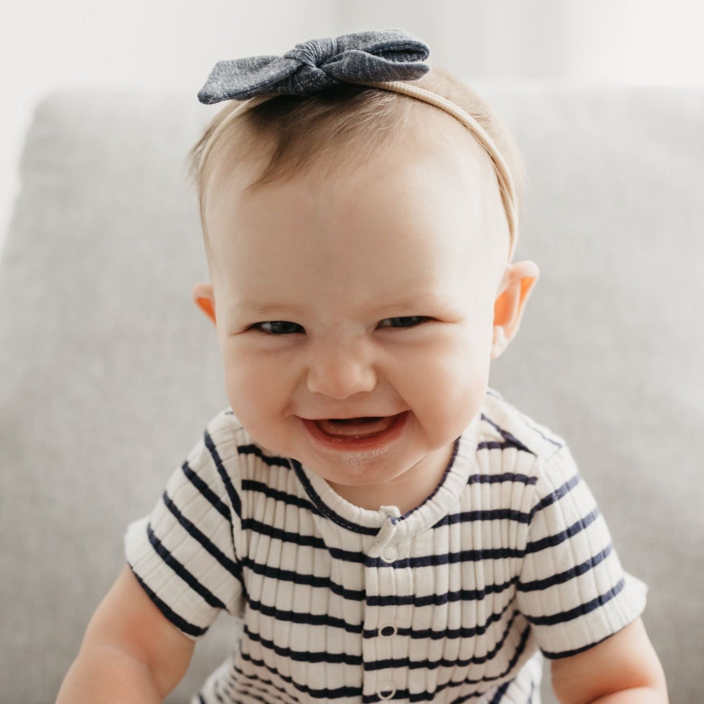 Classic Baby Bow - Denim