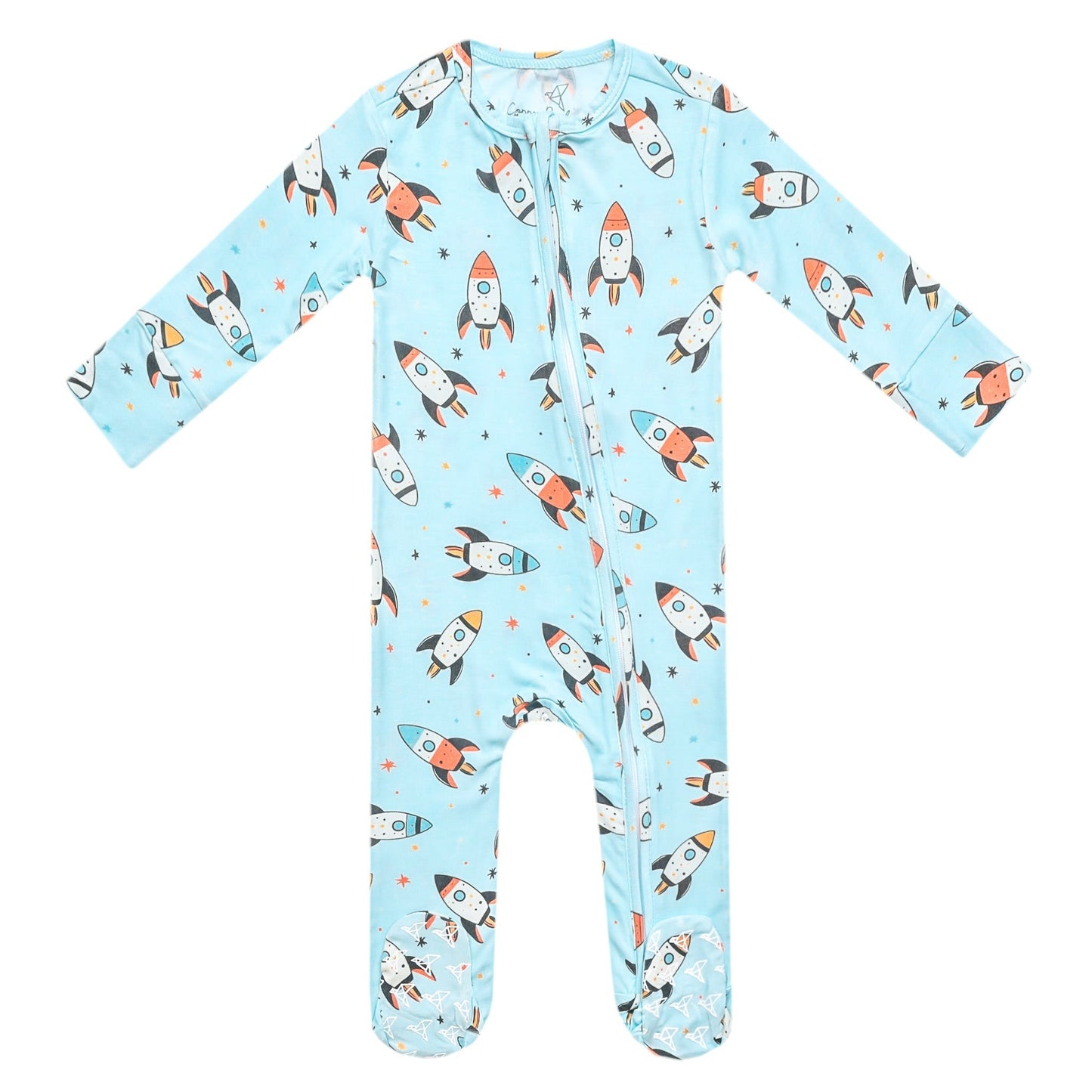Bamboo Zip-Up Footie Pajama - Rocketeer