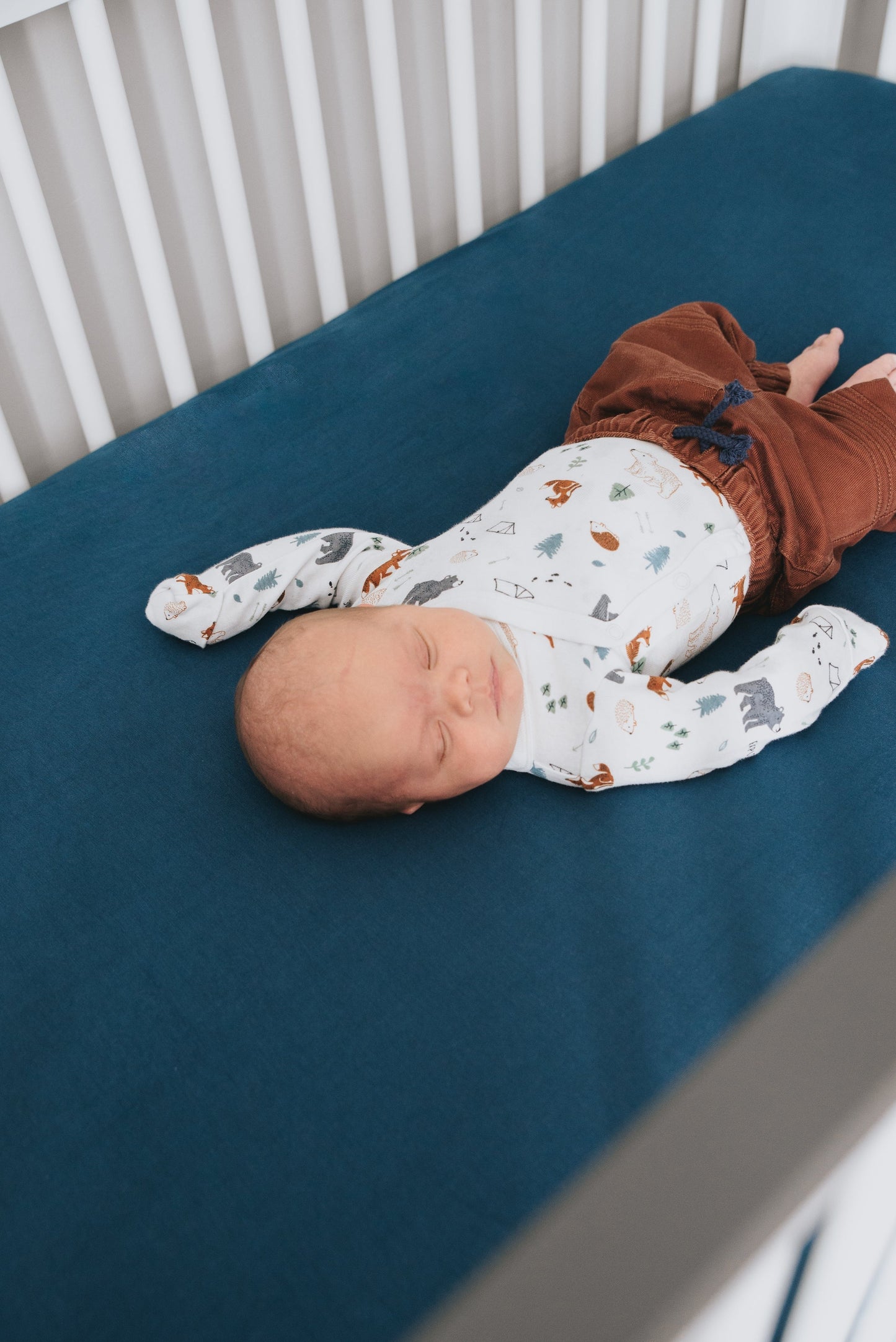 Premium Knit Fitted Crib Sheet - River