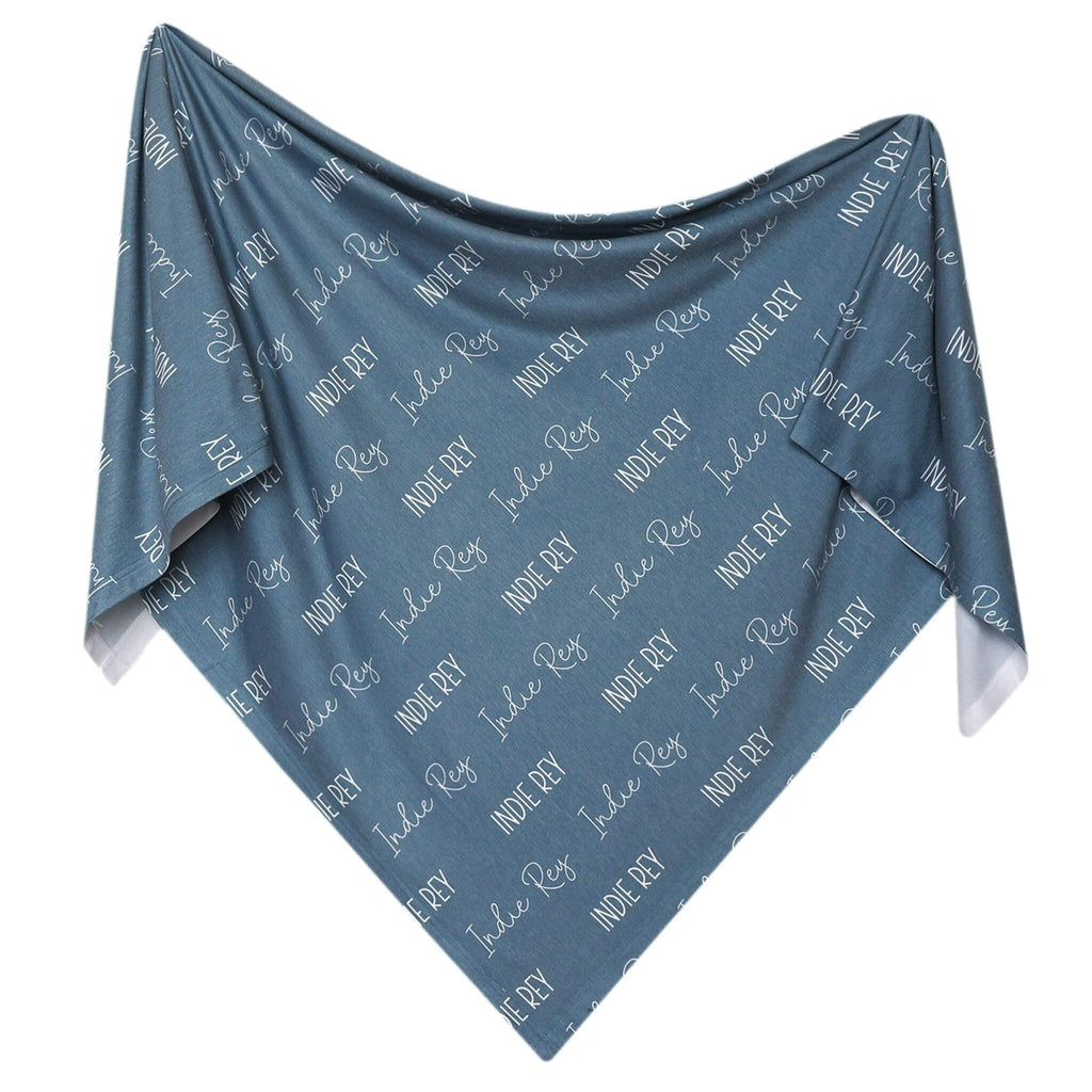 Personalized Baby Name Swaddle Blanket - Ocean