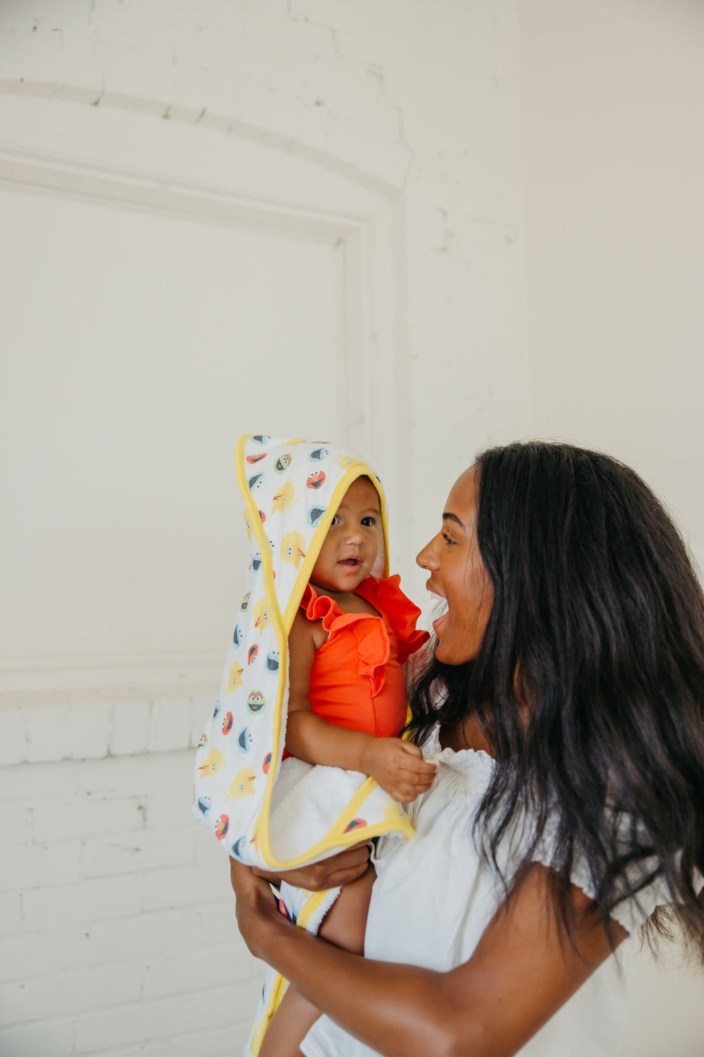 Premium Baby Knit Hooded Towel - Sesame Scribbles