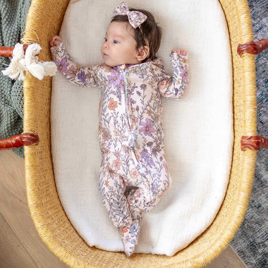 Zip-Up Footie Pajama - Flora