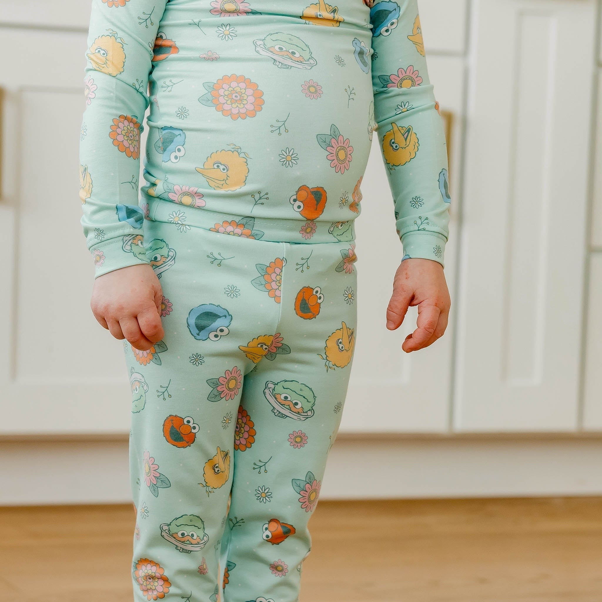 2pc Long Sleeve Pajama Set - Sesame Street Retro Floral