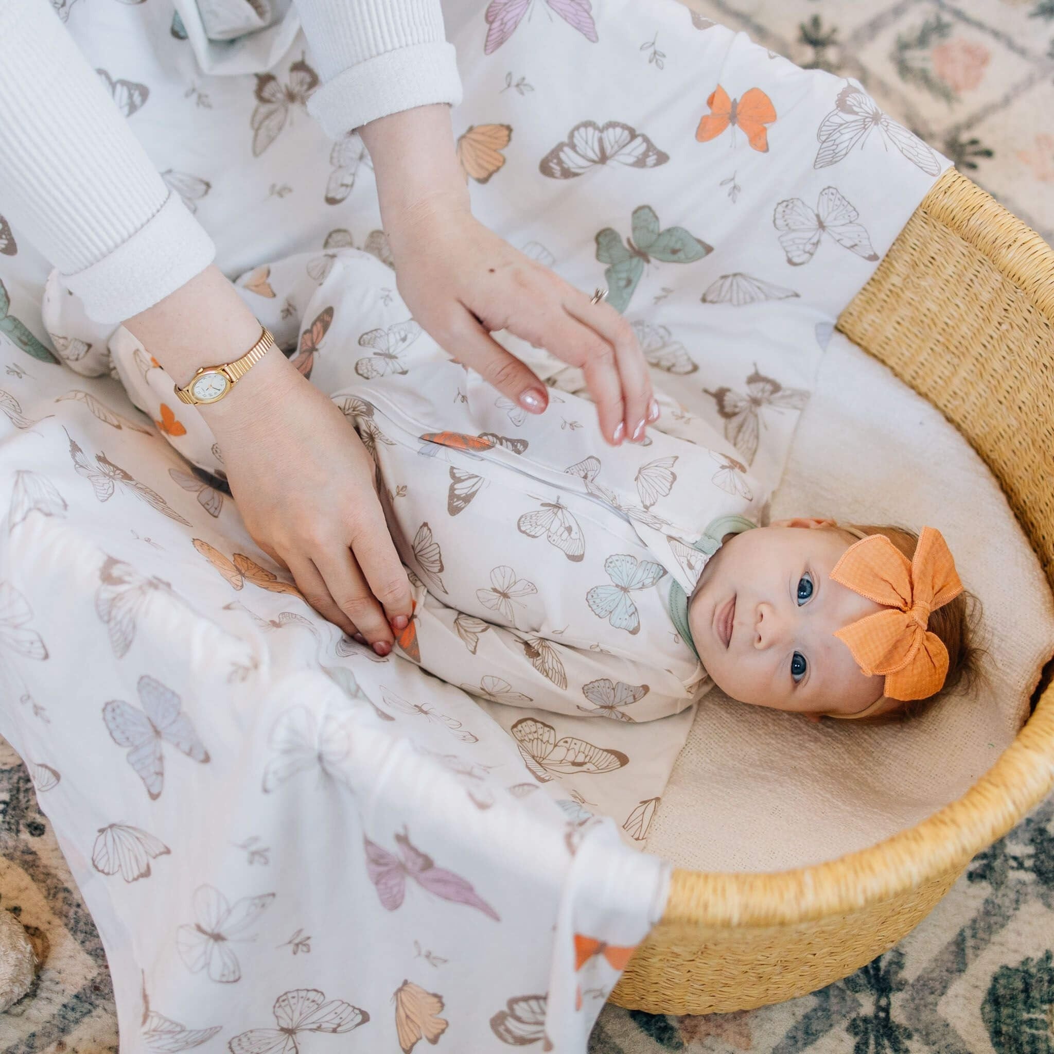 Knit Swaddle Blanket - Luna