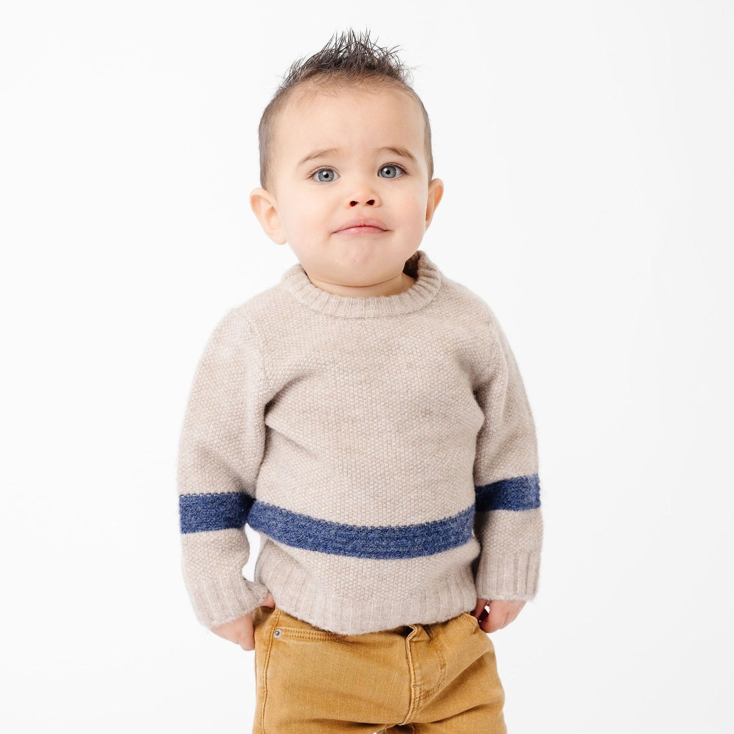 Sweater Crew - Navy Stripe