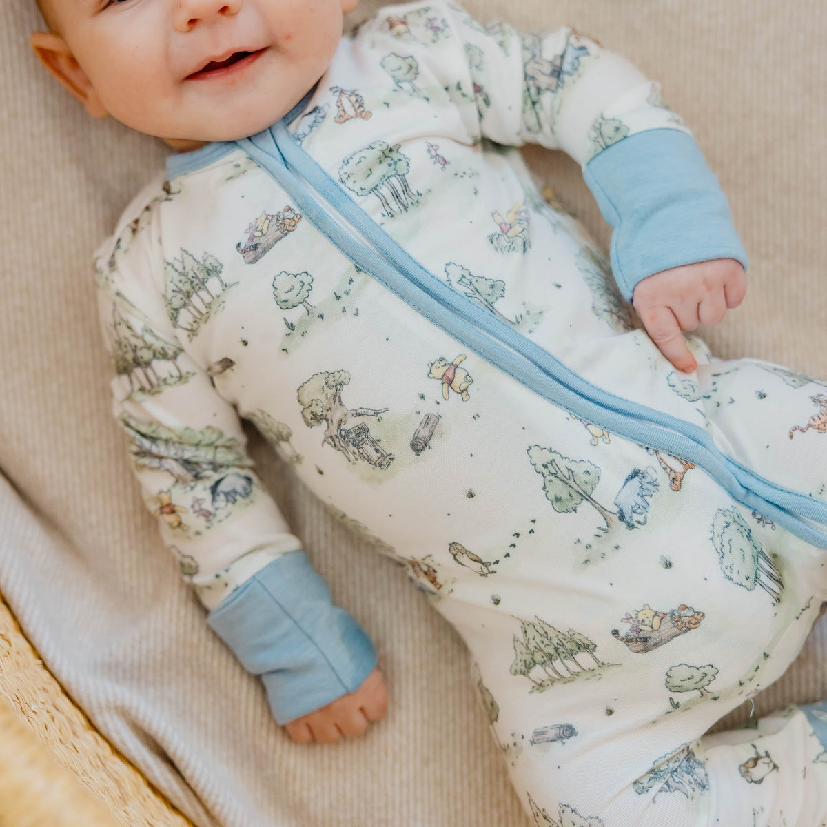 Convertible Zip-Up Footie - Hundred Acre Wood
