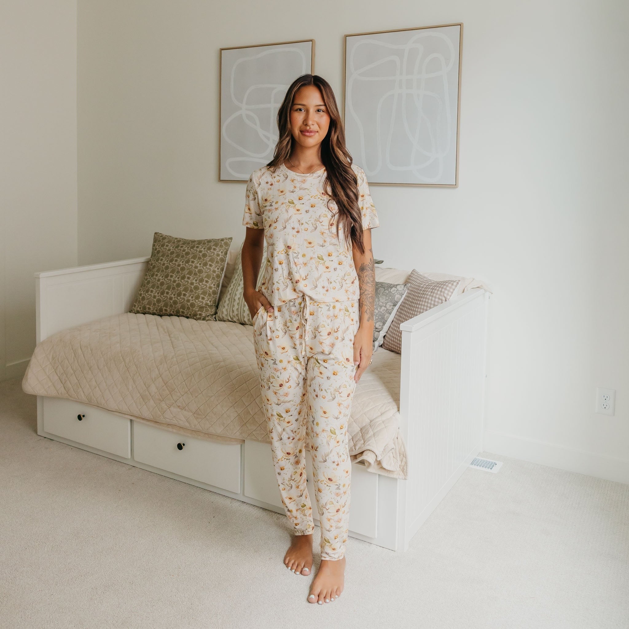 Bamboo Women's Short Sleeve Pajamas - Angelique