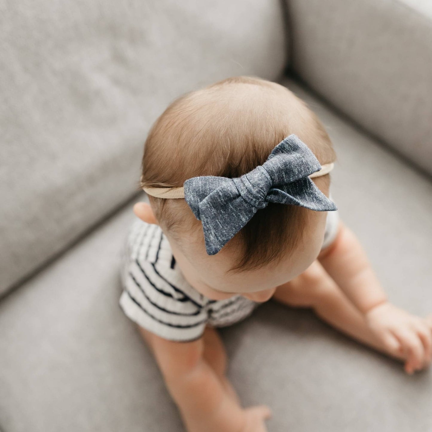 Classic Baby Bow - Denim