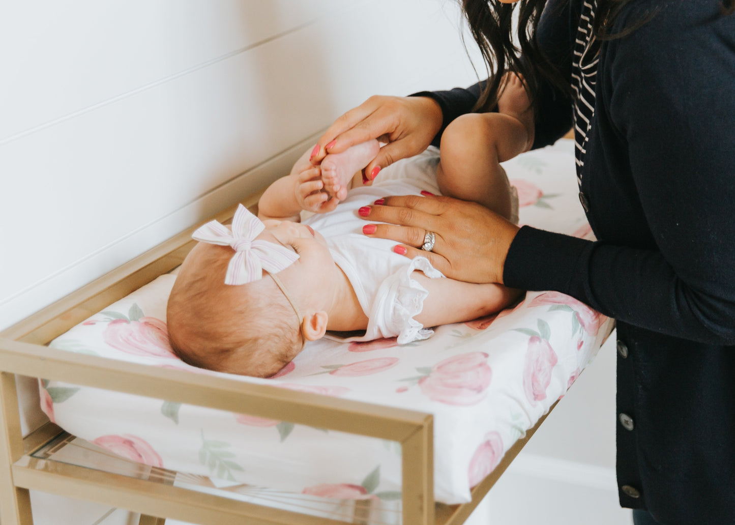 Premium Knit Diaper Changing Pad Cover - Grace