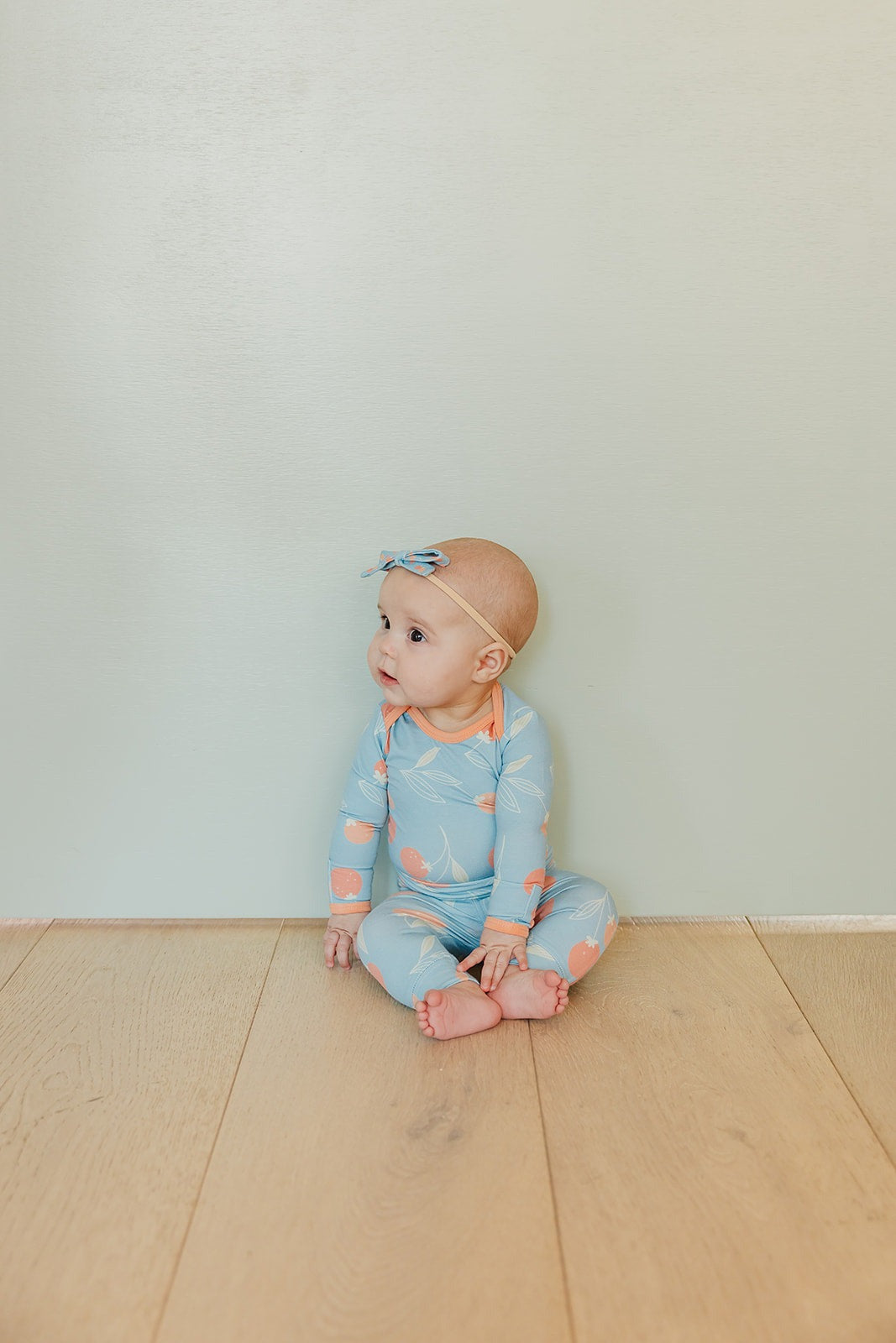 Ribbon Baby Bow - Clementine