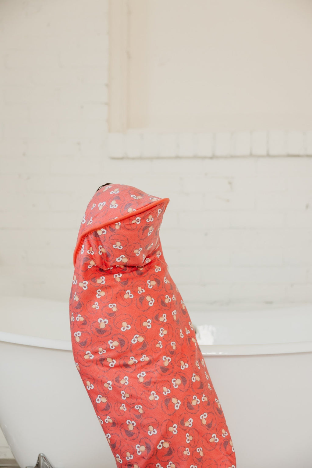 Premium Baby Knit Hooded Towel - Elmo