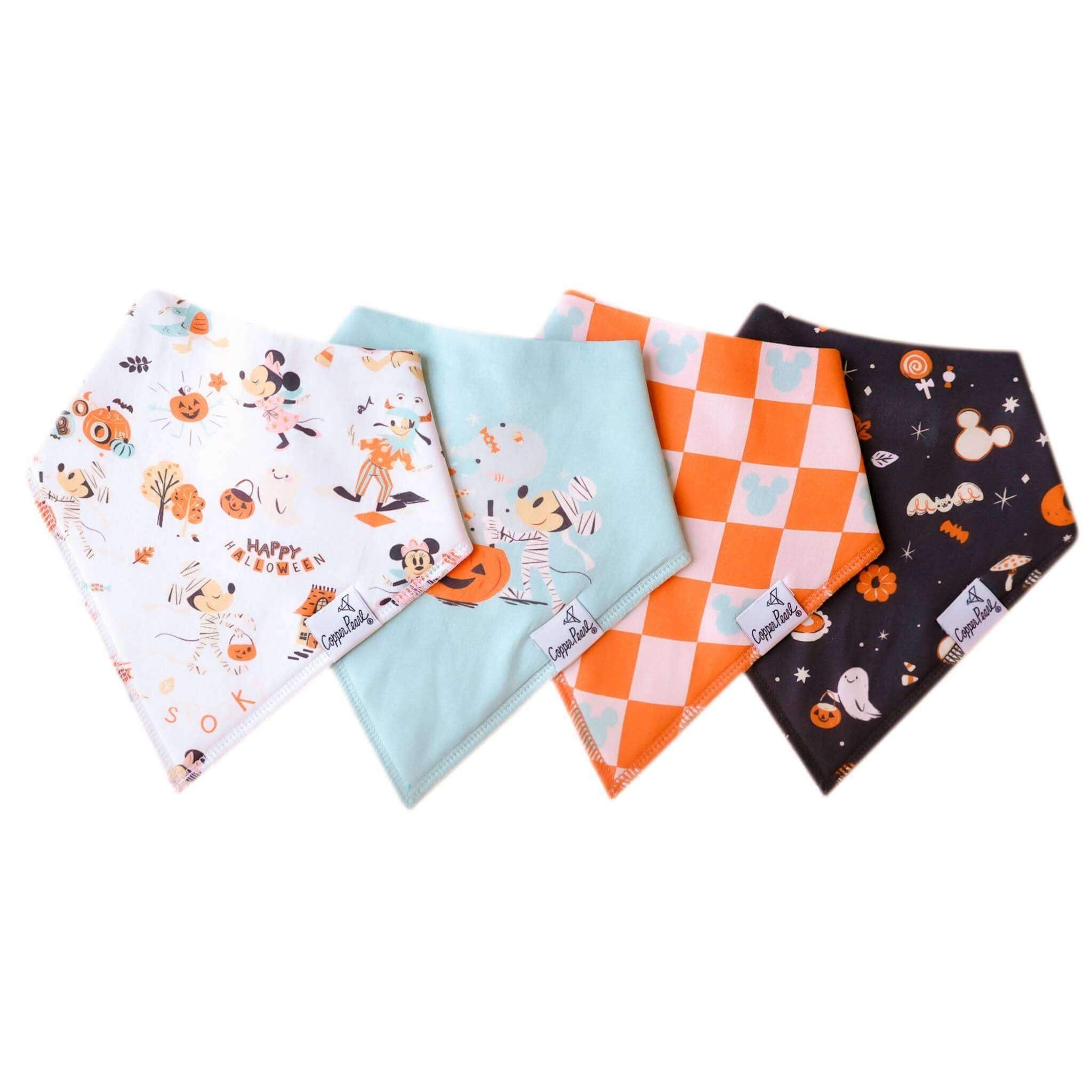 4 Pack Baby Bandana Bibs - Mickey Mouse's Boo Bash