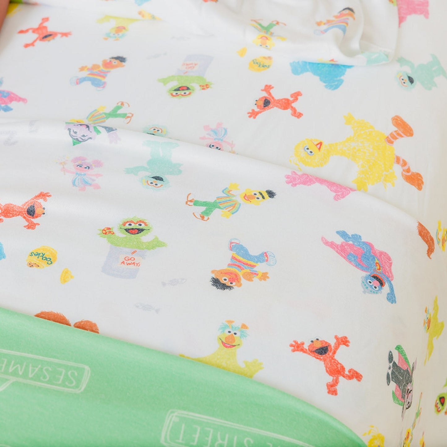 Premium Twin Sheet Set - Sesame Friends