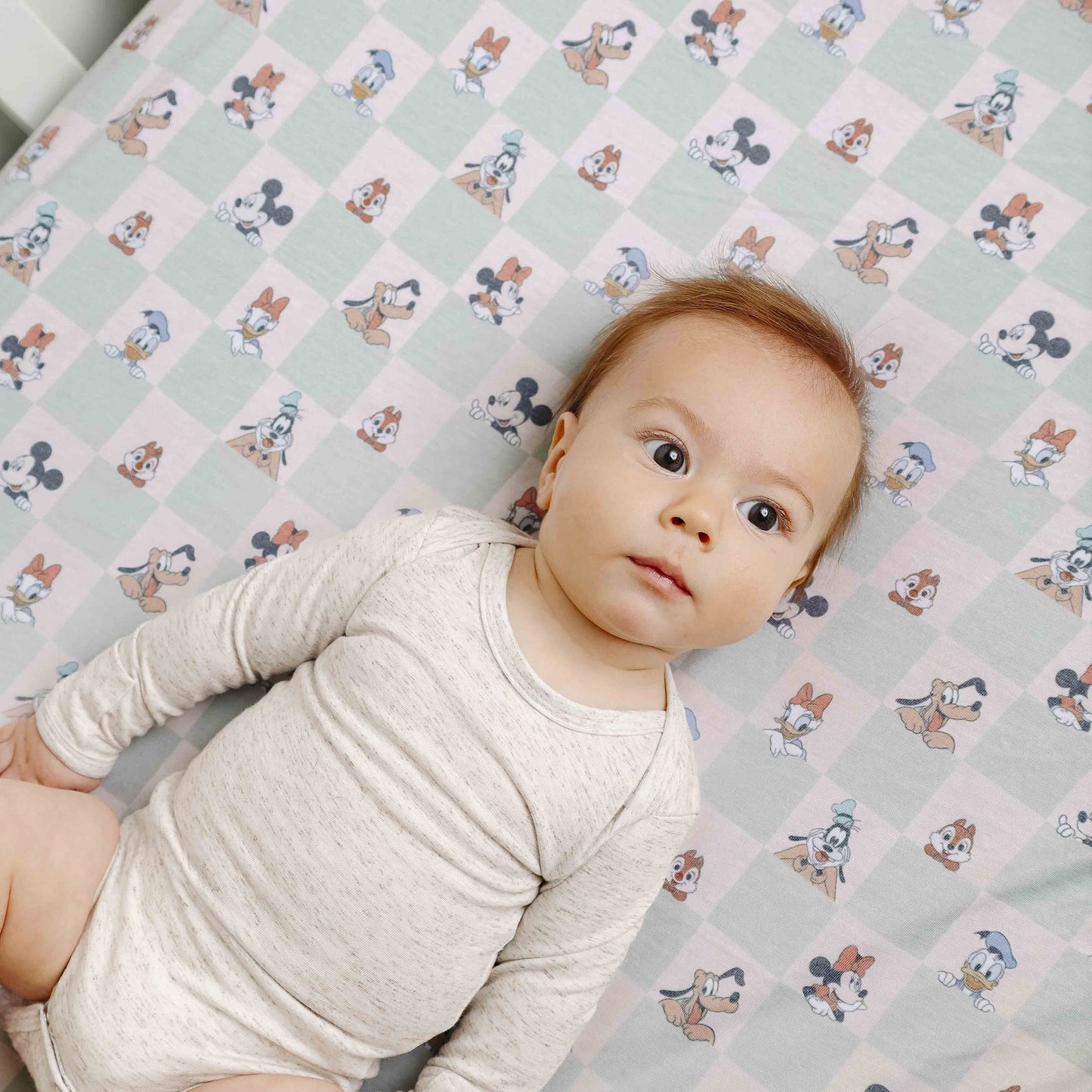 Premium Knit Fitted Crib Sheet - Mickey Mouse and Friends