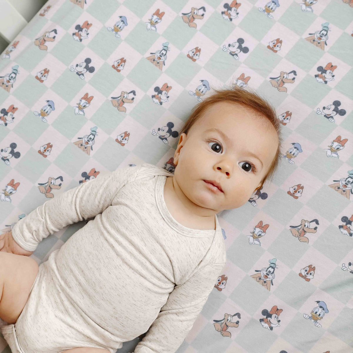 Premium Knit Fitted Crib Sheet - Mickey Mouse and Friends